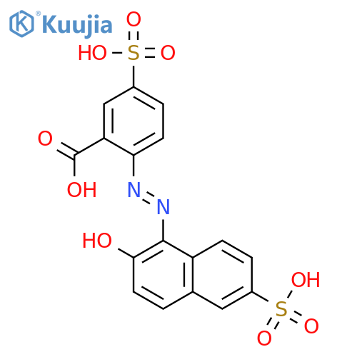 BENZOIC ACID, 2-[(2-HYDROXY-6-SULFO-1-NAPHTHALENYL)AZO]-5-SULFO- structure