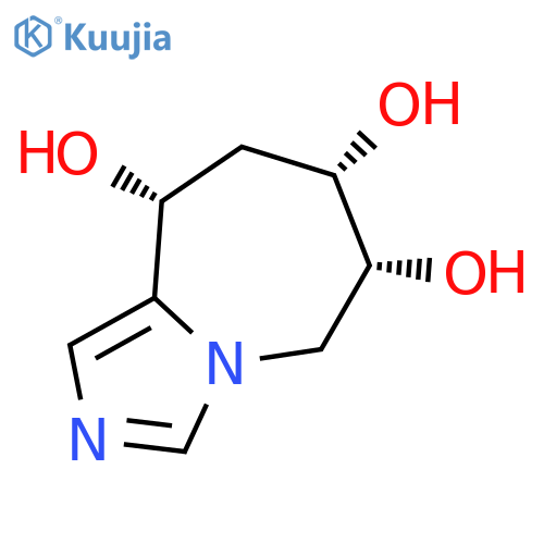 5H-Imidazo[1,5-a]azepine-6,7,9-triol, 6,7,8,9-tetrahydro-, (6R,7S,9R)- structure