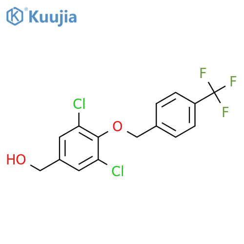 Benzenemethanol, 3,5-dichloro-4-[[4-(trifluoromethyl)phenyl]methoxy]- structure