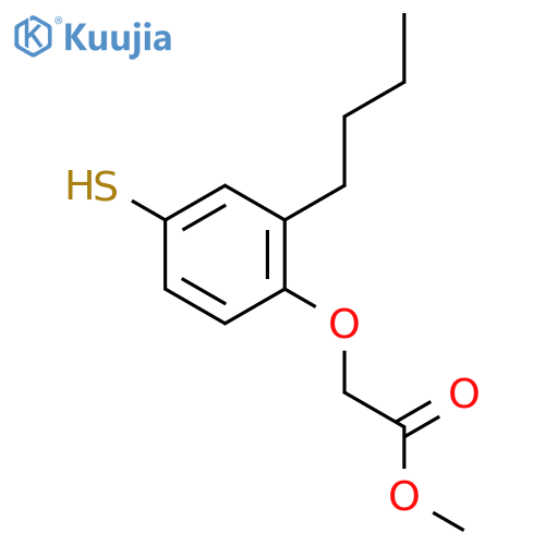 ACETIC ACID, (2-BUTYL-4-MERCAPTOPHENOXY)-, METHYL ESTER structure