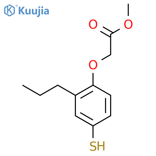 ACETIC ACID, (4-MERCAPTO-2-PROPYLPHENOXY)-, METHYL ESTER structure