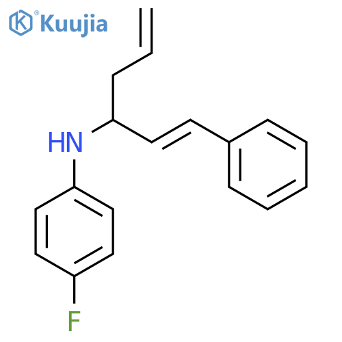 BENZENAMINE, 4-FLUORO-N-[1-(2-PHENYLETHENYL)-3-BUTENYL]- structure