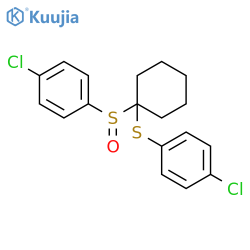 Benzene, 1-chloro-4-[[1-[(4-chlorophenyl)sulfinyl]cyclohexyl]thio]- structure