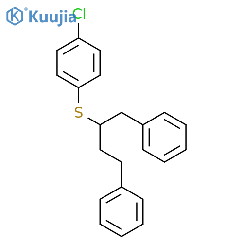 Benzene, 1-chloro-4-[[3-phenyl-1-(phenylmethyl)propyl]thio]- structure