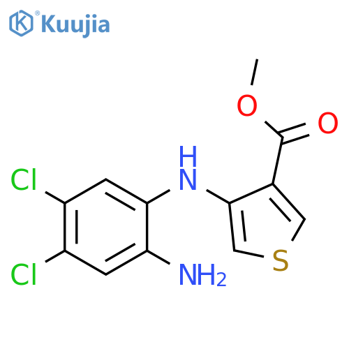 3-Thiophenecarboxylic acid, 4-[(2-amino-4,5-dichlorophenyl)amino]-,methyl ester structure