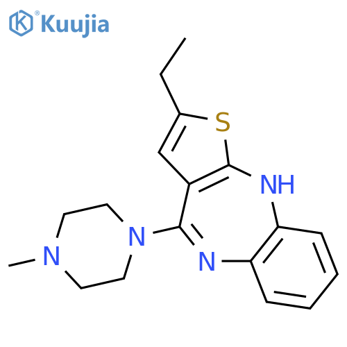 2-Ethyl-4-(4-methylpiperazin-1-yl)-10H-benzobthieno2,3-e1,4diazepine structure