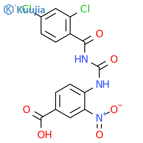 Benzoic acid, 4-[[[(2,4-dichlorobenzoyl)amino]carbonyl]amino]-3-nitro- structure