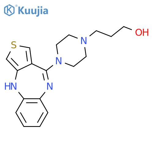 3-[4-(4H-thieno[3,4-b][1,5]benzodiazepin-10-yl)piperazin-1-yl]propan-1-ol structure