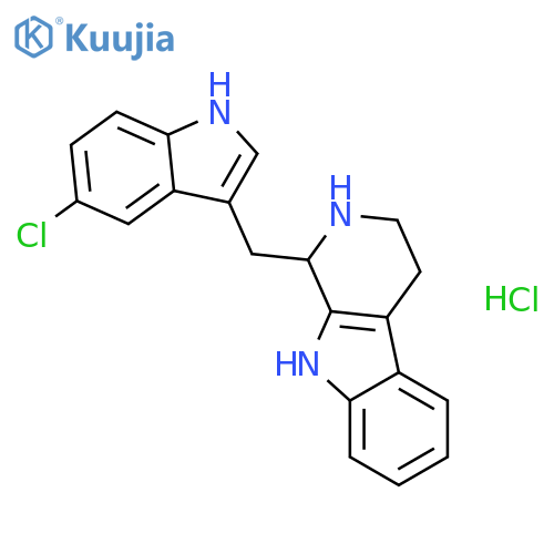 1-[(5-chloro-1H-indol-3-yl)methyl]-2,3,4,9-tetrahydro-1H-beta-carboline hydrochloride structure