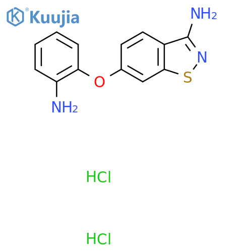 6-(2-aminophenoxy)-1,2-benzothiazol-3-amine dihydrochloride structure