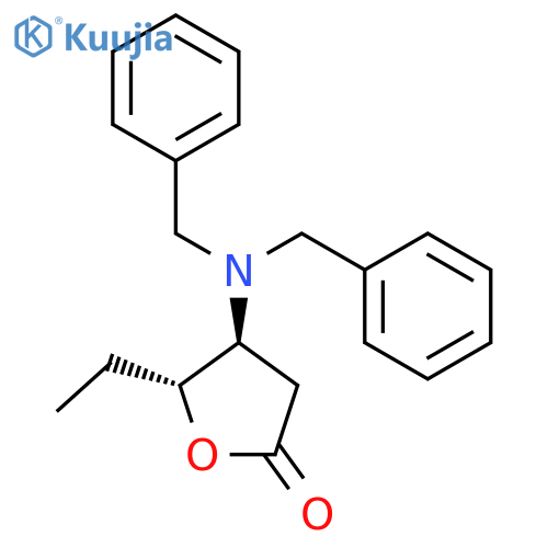 2(3H)-Furanone, 4-[bis(phenylmethyl)amino]-5-ethyldihydro-, (4S,5R)- structure