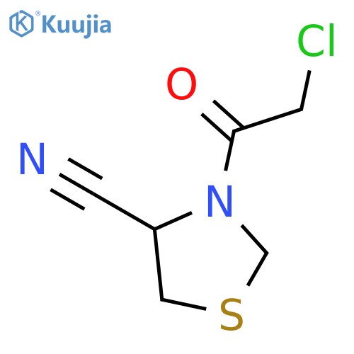 3-(2-chloroacetyl)-1,3-thiazolidine-4-carbonitrile structure