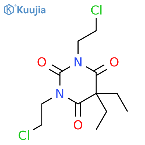 2,4,6(1H,3H,5H)-Pyrimidinetrione, 1,3-bis(2-chloroethyl)-5,5-diethyl- structure