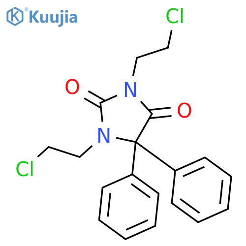 2,4-Imidazolidinedione, 1,3-bis(2-chloroethyl)-5,5-diphenyl- structure