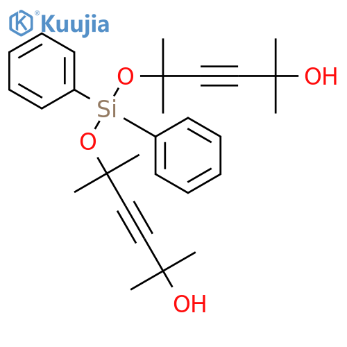 3-HEXYN-2-OL, 5,5'-[(DIPHENYLSILYLENE)BIS(OXY)]BIS[2,5-DIMETHYL- structure