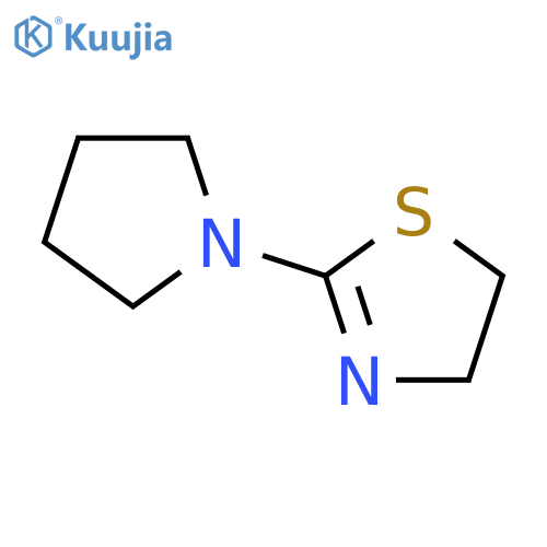 Thiazole, 4,5-dihydro-2-(1-pyrrolidinyl)- structure