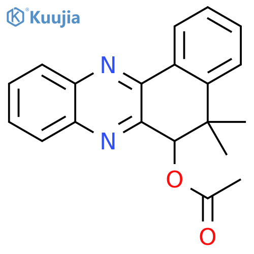 Benzo[a]phenazin-6-ol, 5,6-dihydro-5,5-dimethyl-, acetate (ester) structure