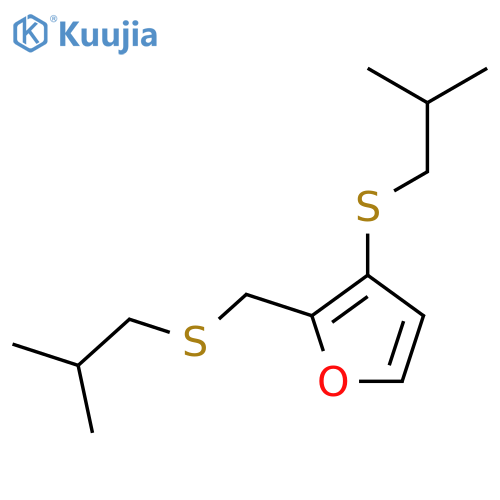 Furan, 3-[(2-methylpropyl)thio]-2-[[(2-methylpropyl)thio]methyl]- structure