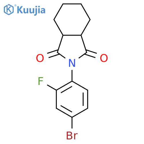 1H-Isoindole-1,3(2H)-dione, 2-(4-bromo-2-fluorophenyl)hexahydro- structure