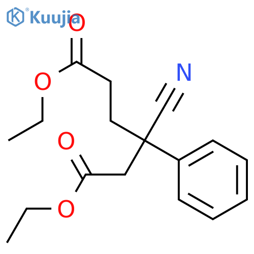 Hexanedioic acid, 3-cyano-3-phenyl-, diethyl ester structure