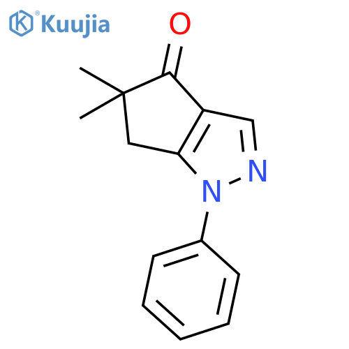 4(1H)-CYCLOPENTAPYRAZOLONE, 5,6-DIHYDRO-5,5-DIMETHYL-1-PHENYL- structure