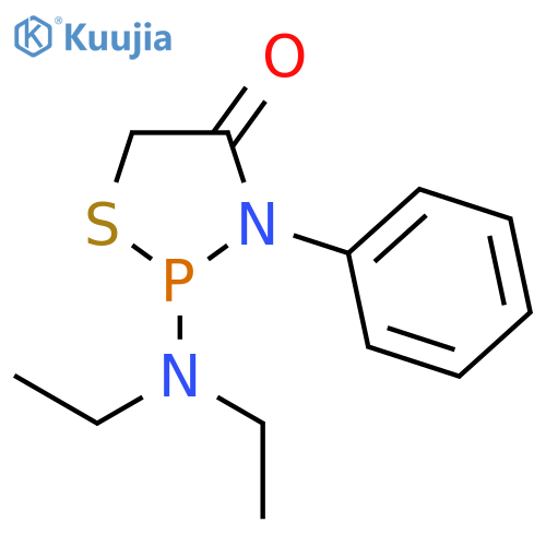 1,3,2-Thiazaphospholidin-4-one, 2-(diethylamino)-3-phenyl- structure