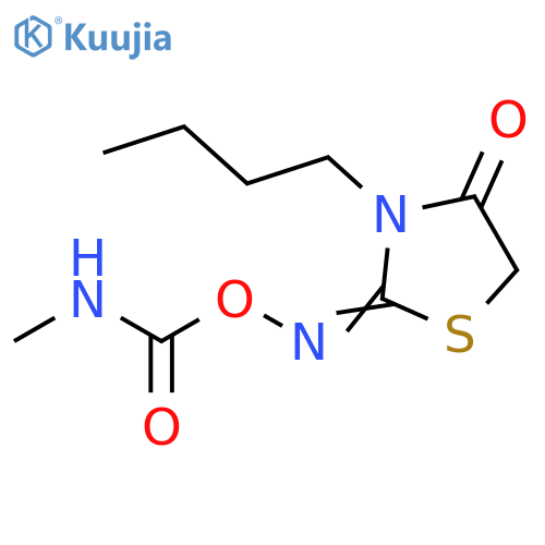 2,4-Thiazolidinedione, 3-butyl-, 2-[O-[(methylamino)carbonyl]oxime] structure