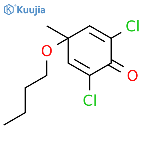 2,5-Cyclohexadien-1-one, 4-butoxy-2,6-dichloro-4-methyl- structure