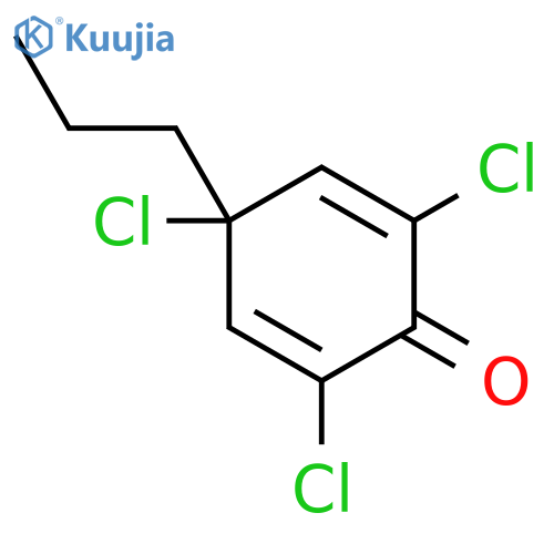 2,5-Cyclohexadien-1-one, 2,4,6-trichloro-4-propyl- structure