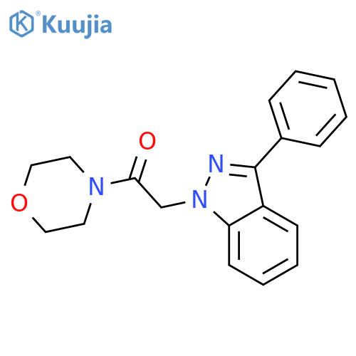 Morpholine, 4-[(3-phenyl-1H-indazol-1-yl)acetyl]- structure