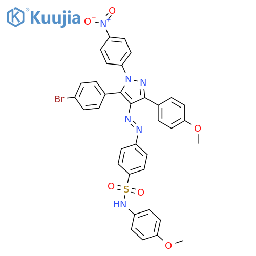 Benzenesulfonamide,4-[[(4-bromophenyl)(4-methoxyphenyl)-1-(4-nitrophenyl)-1H-pyrazol-4-yl]azo]-N-(4-methoxyphenyl)- structure