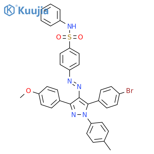Benzenesulfonamide,4-[[(4-bromophenyl)(4-methoxyphenyl)-1-(4-methylphenyl)-1H-pyrazol-4-yl]azo]-N-phenyl- structure