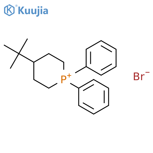 Phosphorinanium, 4-(1,1-dimethylethyl)-1,1-diphenyl-, bromide structure