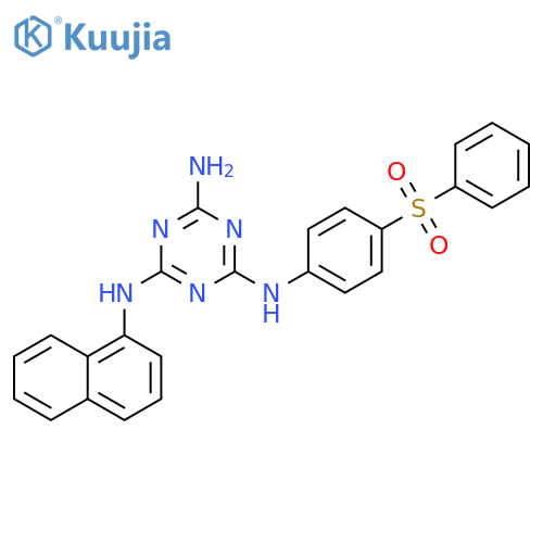1,3,5-Triazine-2,4,6-triamine, N2-1-naphthalenyl-N4-[4-(phenylsulfonyl)phenyl]- structure