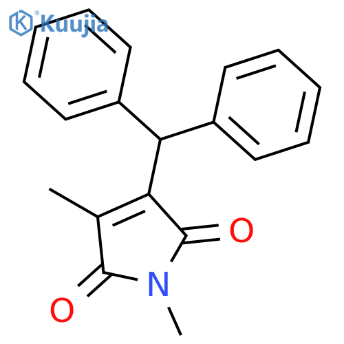 1H-Pyrrole-2,5-dione, 3-(diphenylmethyl)-1,4-dimethyl- structure