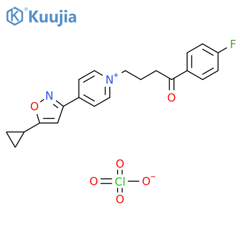 Pyridinium,4-(5-cyclopropyl-3-isoxazolyl)-1-[4-(4-fluorophenyl)-4-oxobutyl]-,perchlorate structure