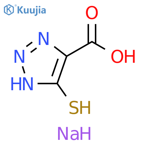 1H-1,2,3-Triazole-4-carboxylic acid, 5-mercapto-, sodium salt (1:3) structure