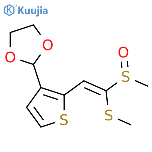 1,3-Dioxolane, 2-[2-[2-(methylsulfinyl)-2-(methylthio)ethenyl]-3-thienyl]- structure