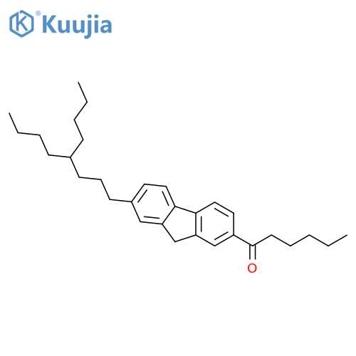 1-Hexanone, 1-[7-(4-butyloctyl)-9H-fluoren-2-yl]- structure