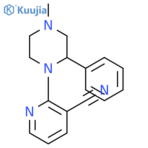 1-(3-Cyano-2-pyridyl)-4-methyl-2-phenylpiperazine structure