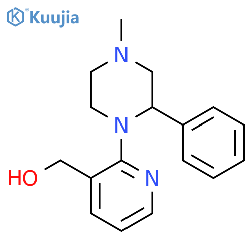 2-(4-Methyl-2-phenyl-1-piperazinyl)-3-pyridinemethanol structure