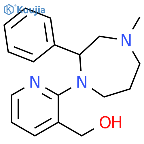 3-Pyridinemethanol,2-(hexahydro-4-methyl-2-phenyl-1H-1,4-diazepin-1-yl)- structure