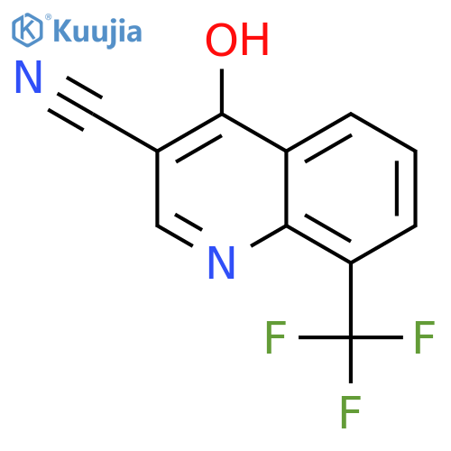 4-Hydroxy-8-(trifluoromethyl)quinoline-3-carbonitrile structure