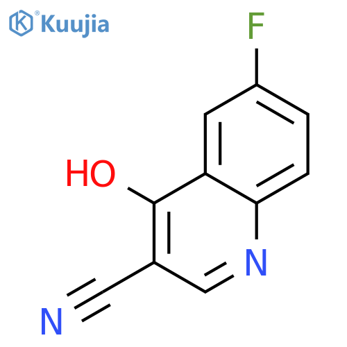 3-Quinolinecarbonitrile, 6-fluoro-4-hydroxy- structure