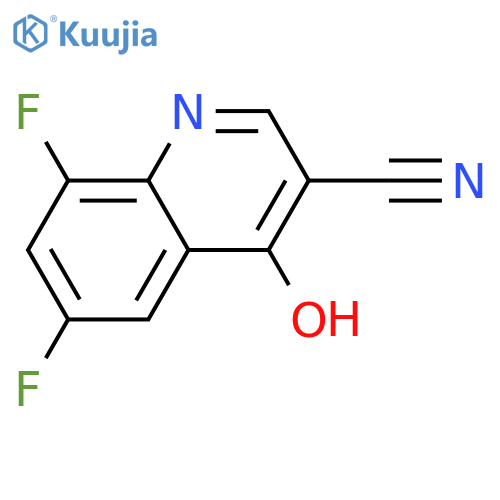 3-Quinolinecarbonitrile, 6,8-difluoro-4-hydroxy- structure