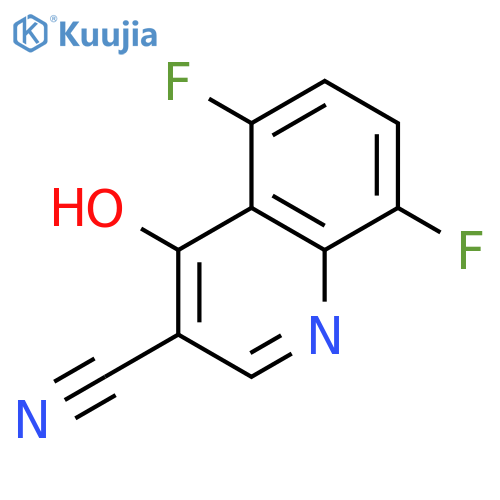 3-Quinolinecarbonitrile, 5,8-difluoro-4-hydroxy- structure