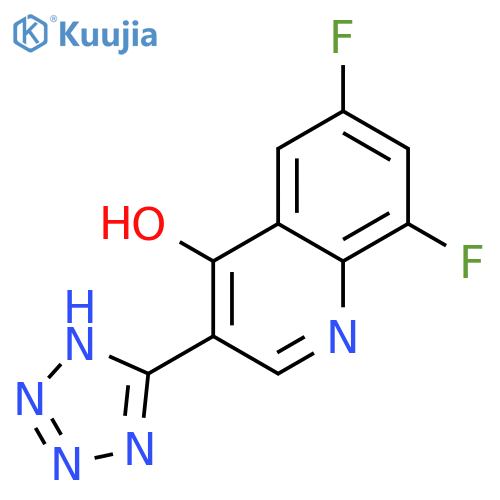 4-Quinolinol, 6,8-difluoro-3-(1H-tetrazol-5-yl)- structure
