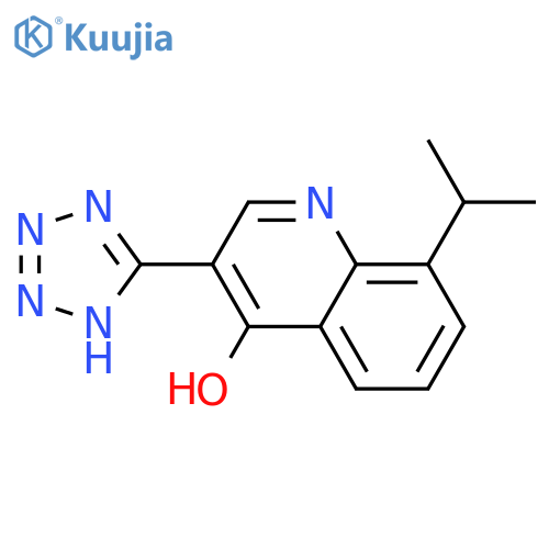 4-Quinolinol, 8-(1-methylethyl)-3-(1H-tetrazol-5-yl)- structure