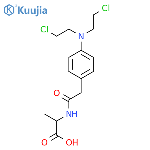 D-Alanine, N-[[4-[bis(2-chloroethyl)amino]phenyl]acetyl]- structure