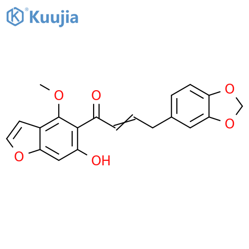 2-Buten-1-one,4-(1,3-benzodioxol-5-yl)-1-(6-hydroxy-4-methoxy-5-benzofuranyl)- structure